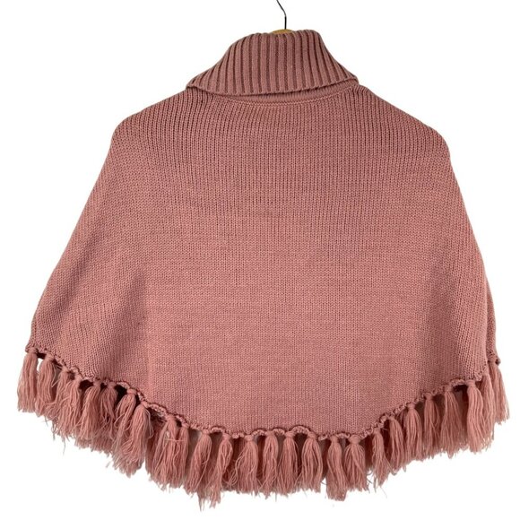 Disney x HM Girls pink Minnie Mouse fringe poncho sz 8-12 - Picture 3 of 6